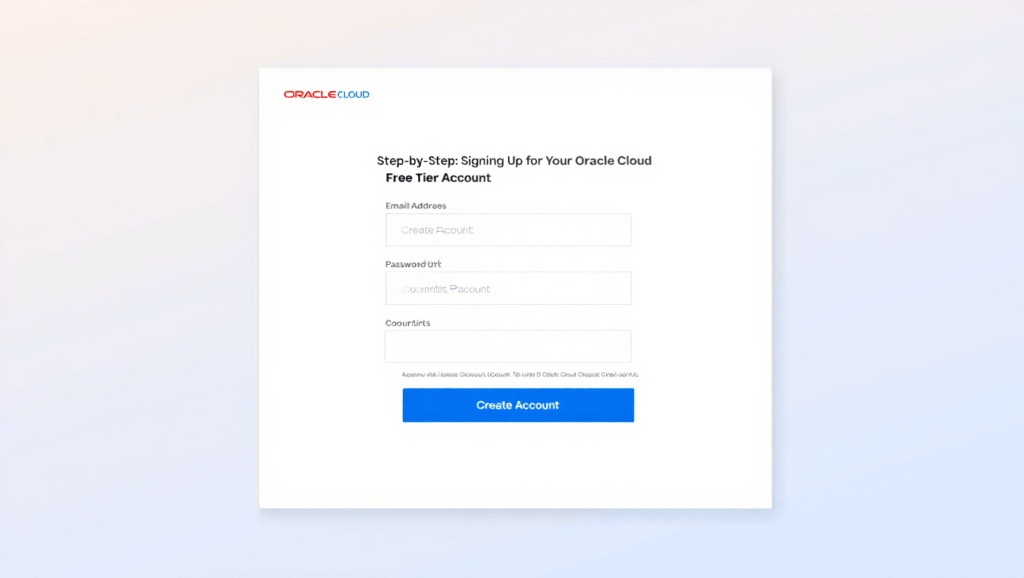 Step-by-Step Signing Up for Your Oracle Cloud Free Tier Account