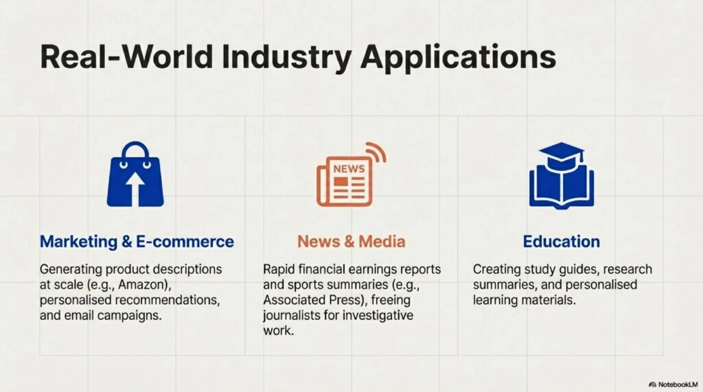 Use cases in marketing, news, and education
